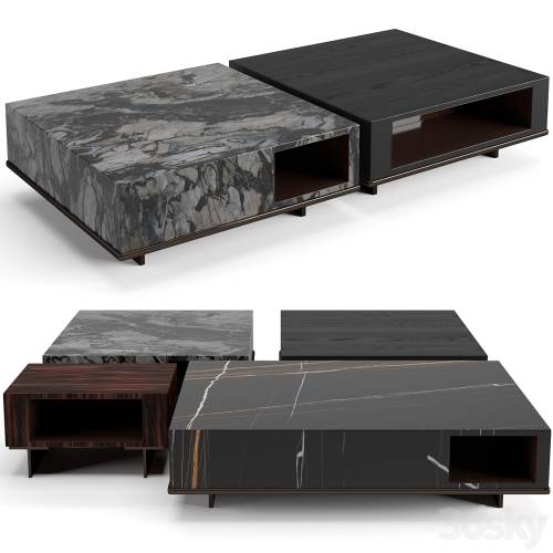 '3dsky Pro - Minotti Roger coffee tables set'