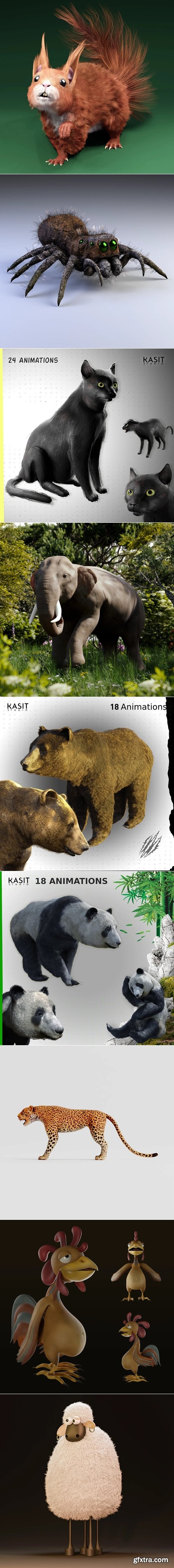 BlenderKit Animals Pack 2