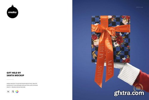 Creatsy - Gift Held by Santa Mockup - 1141971285