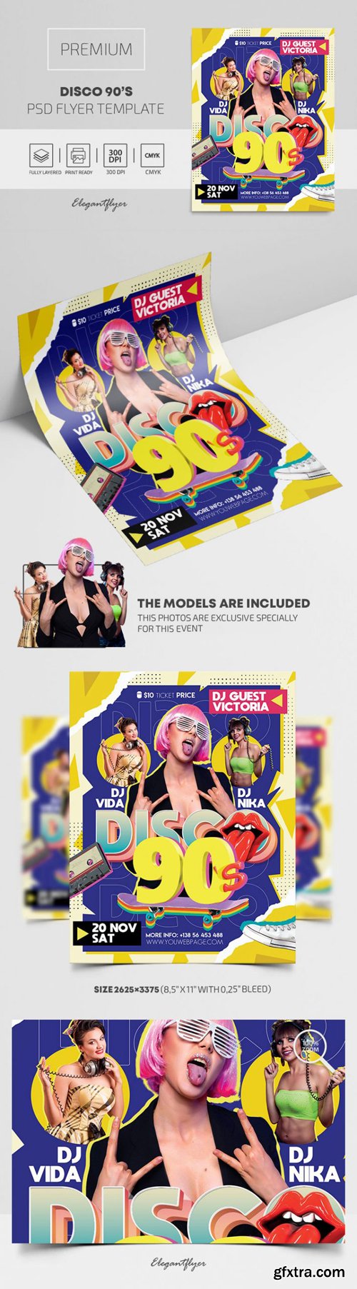 Disco 90’s – Premium PSD Flyer Template