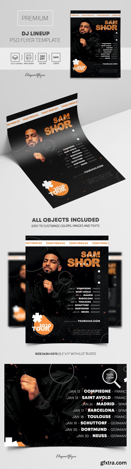 DJ Lineup – Premium PSD Flyer Template