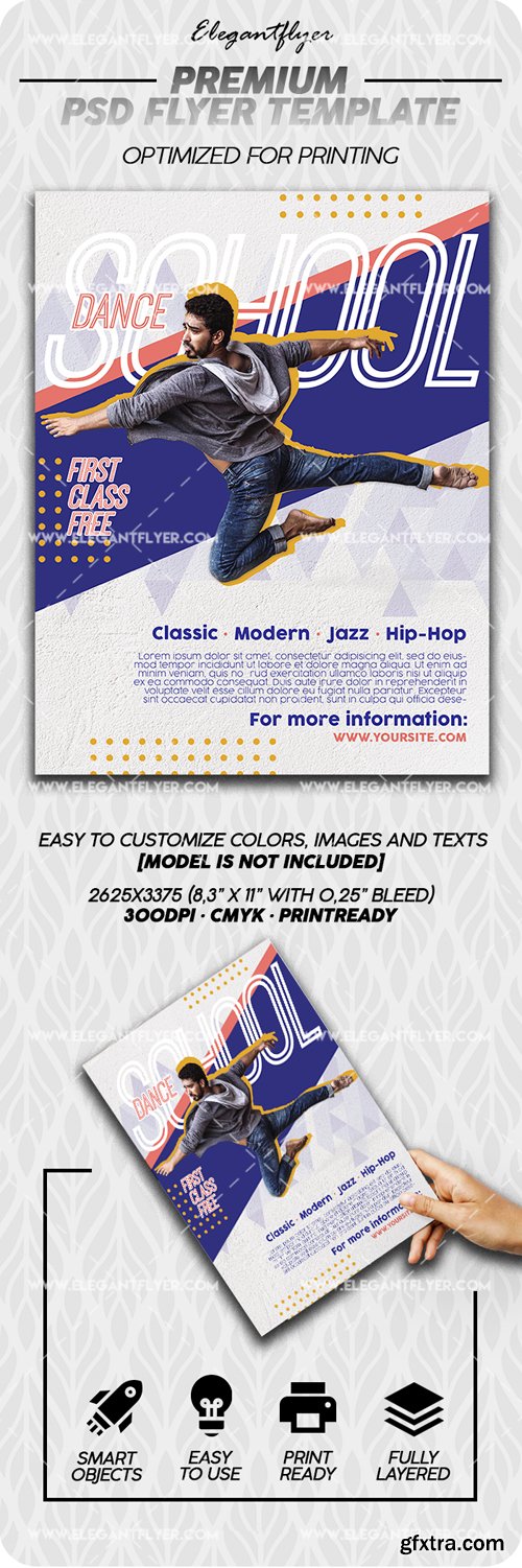 School of Contemporary Dance – Premium Flyer Template in PSD