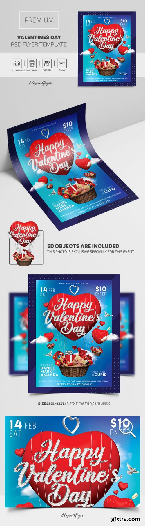 Valentines Day – Premium PSD Flyer Template vol 2