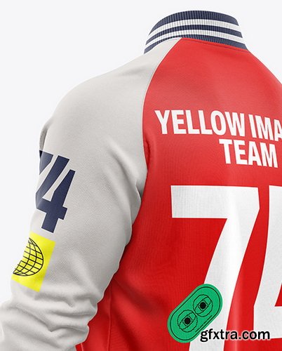 YellowImages - Men\'s Raglan Bomber Jacket Mockup - 119661