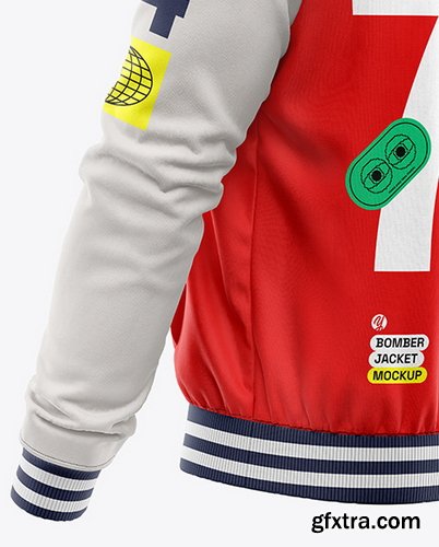 YellowImages - Men\'s Raglan Bomber Jacket Mockup - 119661