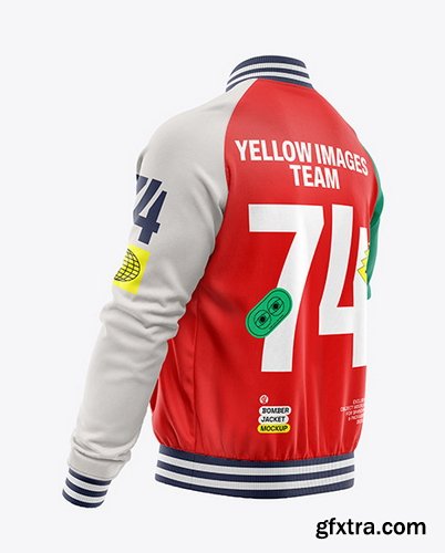 YellowImages - Men\'s Raglan Bomber Jacket Mockup - 119661