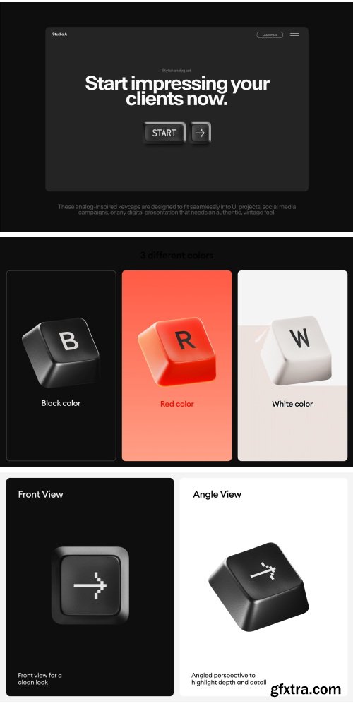 Wannathis - Keycap 3d illustrations