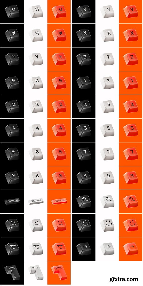 Wannathis - Keycap 3d illustrations