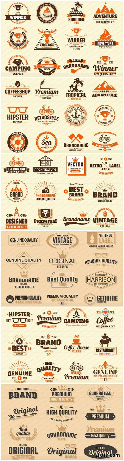 Vintage logos and badges in vector Vintage logos and badges in vector