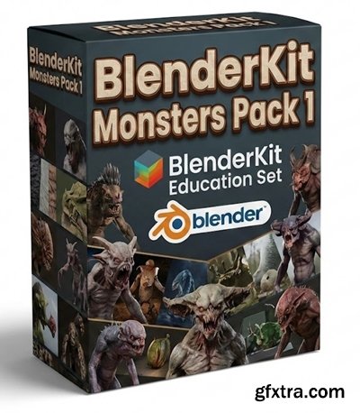 BlenderKit Monsters Pack 1 BlenderKit Monsters Pack 1