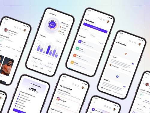 'Fitness Management Web App UI Kit'