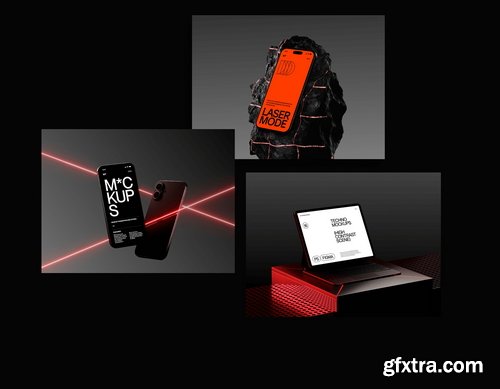 Wannathis - Laser light Apple device mockups