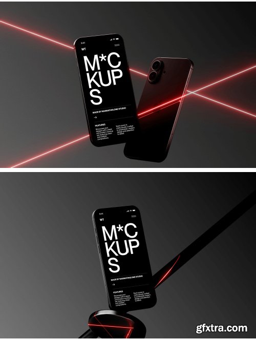 Wannathis - Laser light Apple device mockups