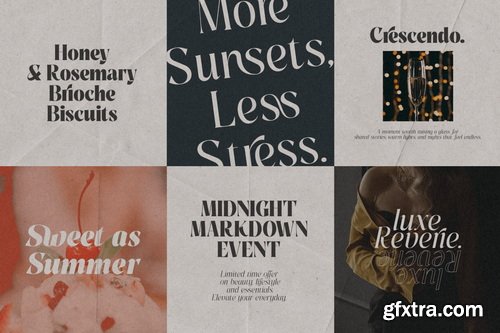 MyFonts - Pure Motif Font Family - 18 Fonts