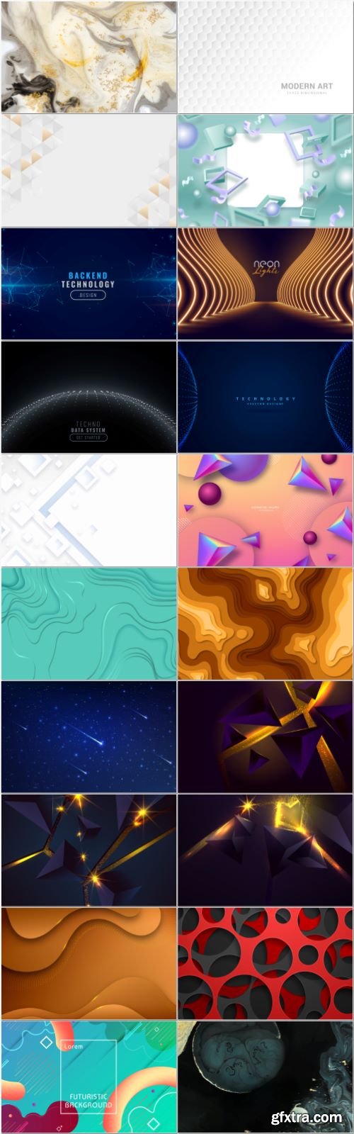Set abstract vector background design