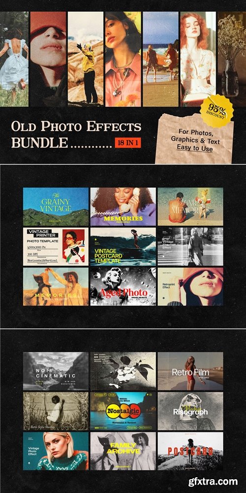 CreativeMarket - 18-in-1 Old Photo Effects Bundle 292049475
