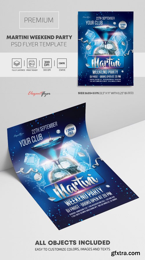 Martini Weekend Party – Premium PSD Flyer Template