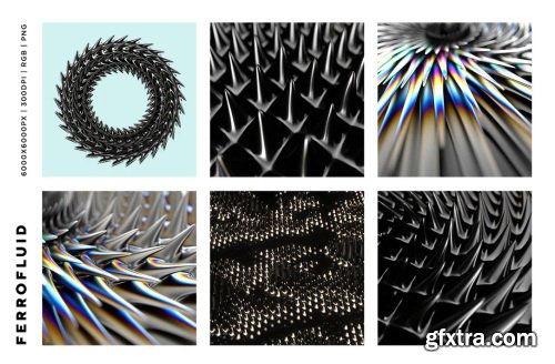 Rulebyart - Ferrofluid Abstract Textures