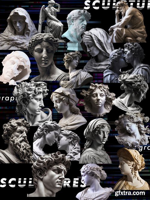 Creativemarket - GLITCH SCULPTURES COLLECTION - 26700938