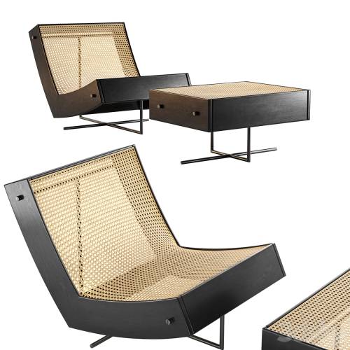 '3dsky Pro - 1stDibs Contemporary Benjamin Chair with Ottoman'