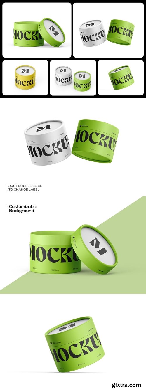 MockupCloud - Cylindrical Paper Tube Mockup