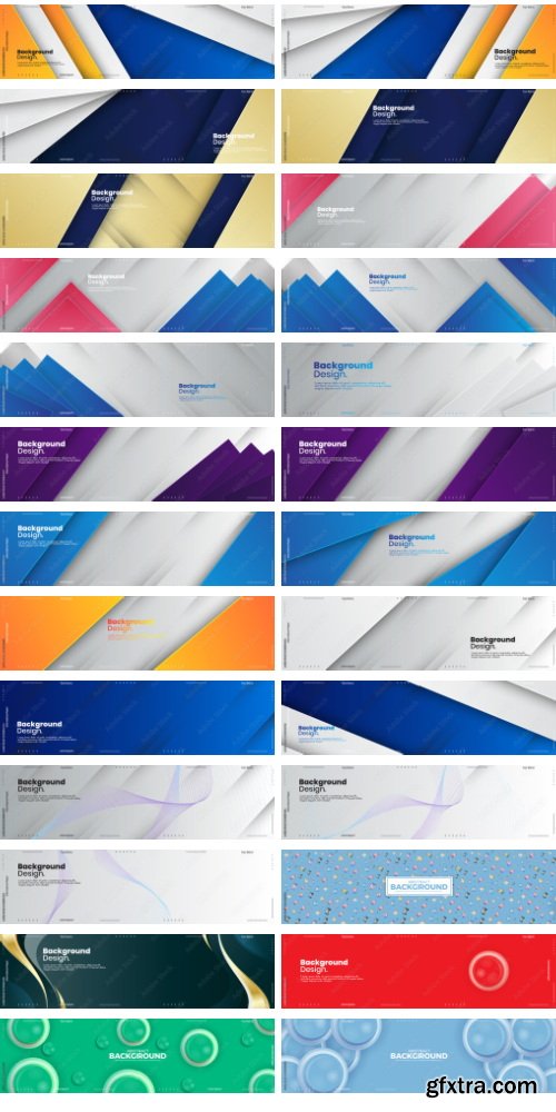 Abstract Banner Design Web Template Set 2 161xAI