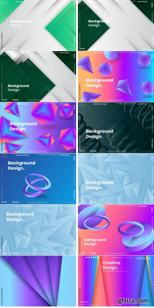 Abstract Geometric Vector Background 46xAI