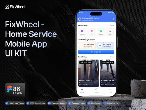 'FixWheel - Home Service App Ui Kit'