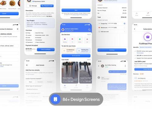 'FixWheel - Home Service App Ui Kit'