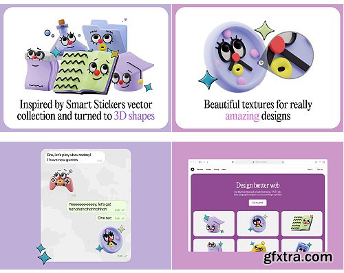 Craftwork Design - Winks Glossy style 3D illustrations