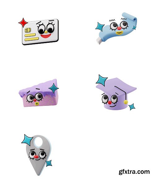 Craftwork Design - Winks Glossy style 3D illustrations