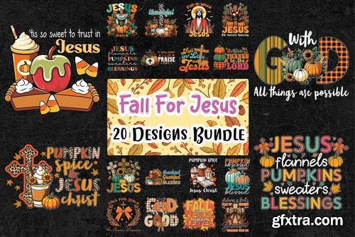 CreativeMarket - Fall for Jesus SVG Bundle