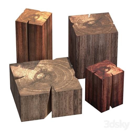 '3dsky Pro - Stump coffee tables'