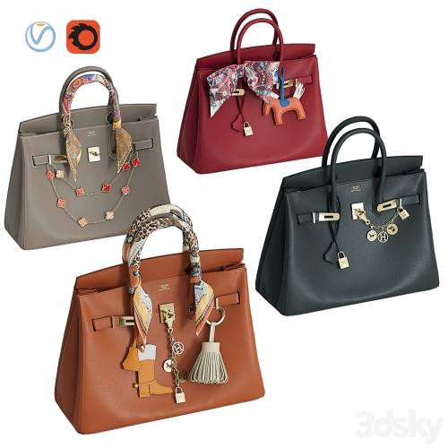 '3dsky Pro - Bags set 18. Hermes collection'