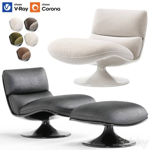 '3dsky Pro - Pattie Armchair By Minotti'