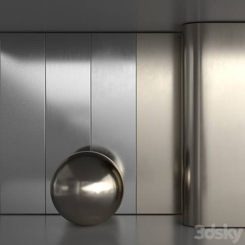 '3dsky Pro - Flat Steel Material Set'