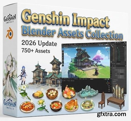 Genshin Impact Blender Assets Collection | 2026 Update | 750+ Assets