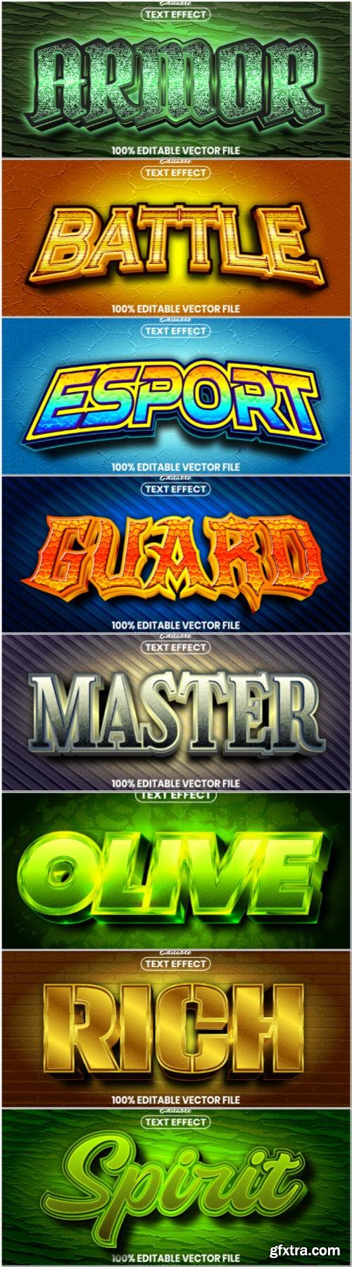 Set 3d editable text style effect vector vol 66 Set 3d editable text style effect vector vol 66