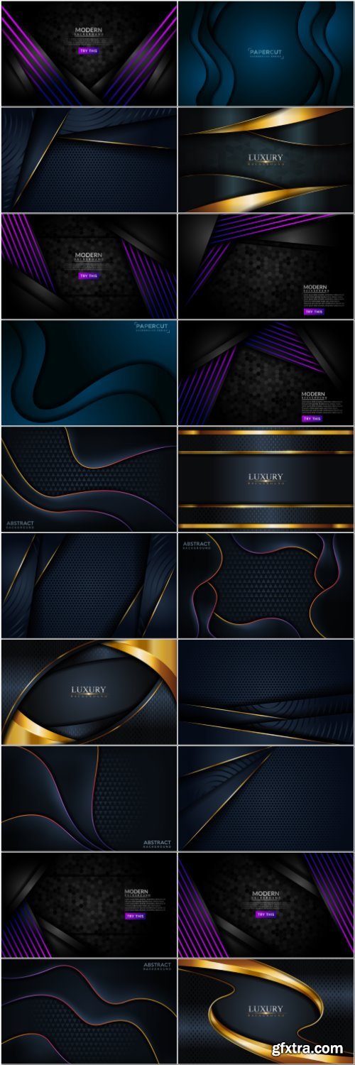 Luxury dark navy combination with golden lines background graphic element Luxury dark navy combination with golden lines background graphic element