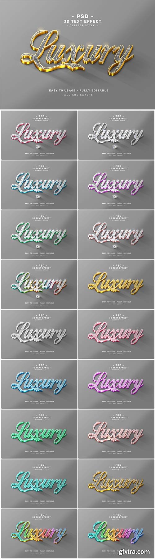 Diamond text effect 3d rose style premium psd Diamond text effect 3d rose style premium psd