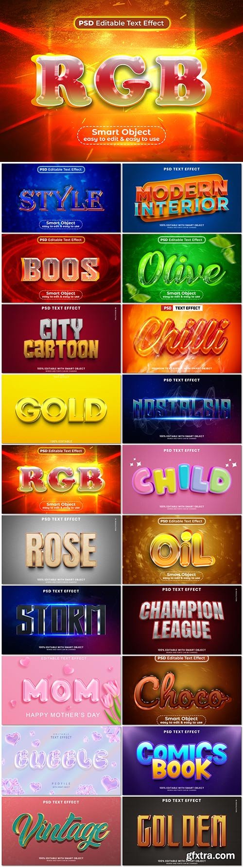 Psd text effect set vol 626 Psd text effect set vol 626