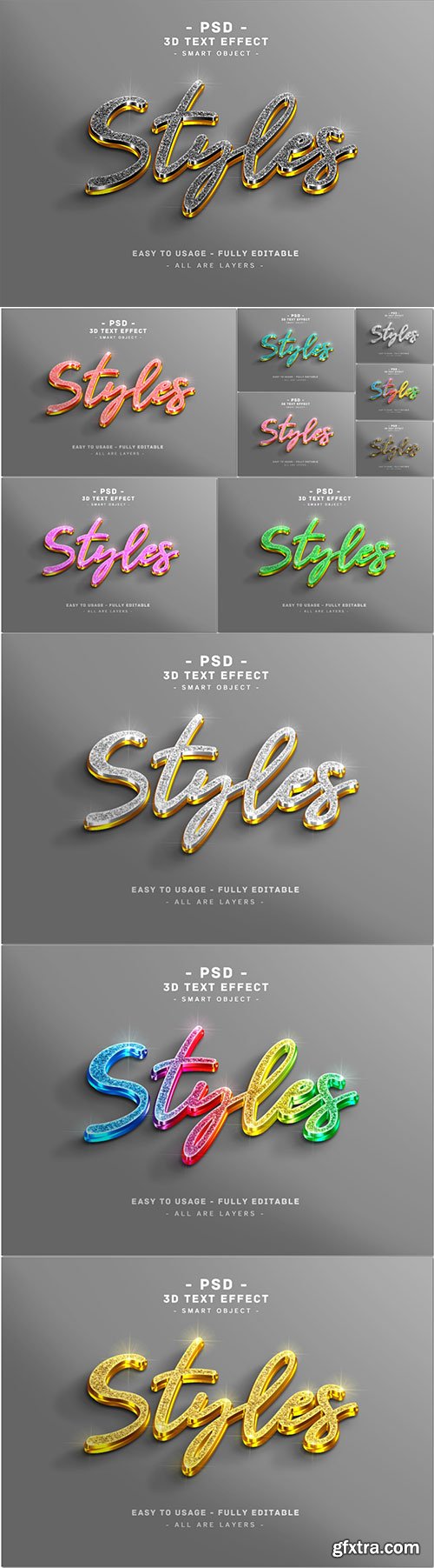 Glitter text effect 3d black golden style premium psd Glitter text effect 3d black golden style premium psd