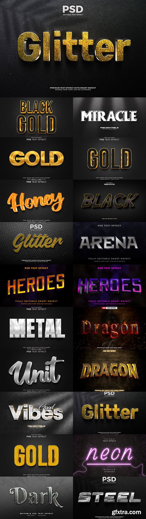 Psd text effect set vol 627 Psd text effect set vol 627