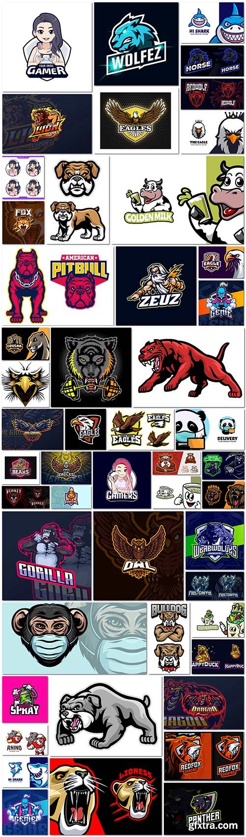 Bundle mascot logo vector design vol 15 Bundle mascot logo vector design vol 15