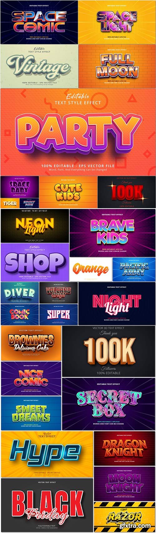 Bundle text style effect vector vol 35 Bundle text style effect vector vol 35