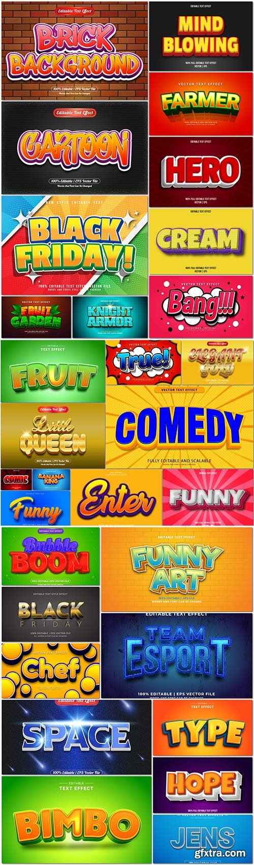 Bundle text style effect vector vol 36 Bundle text style effect vector vol 36