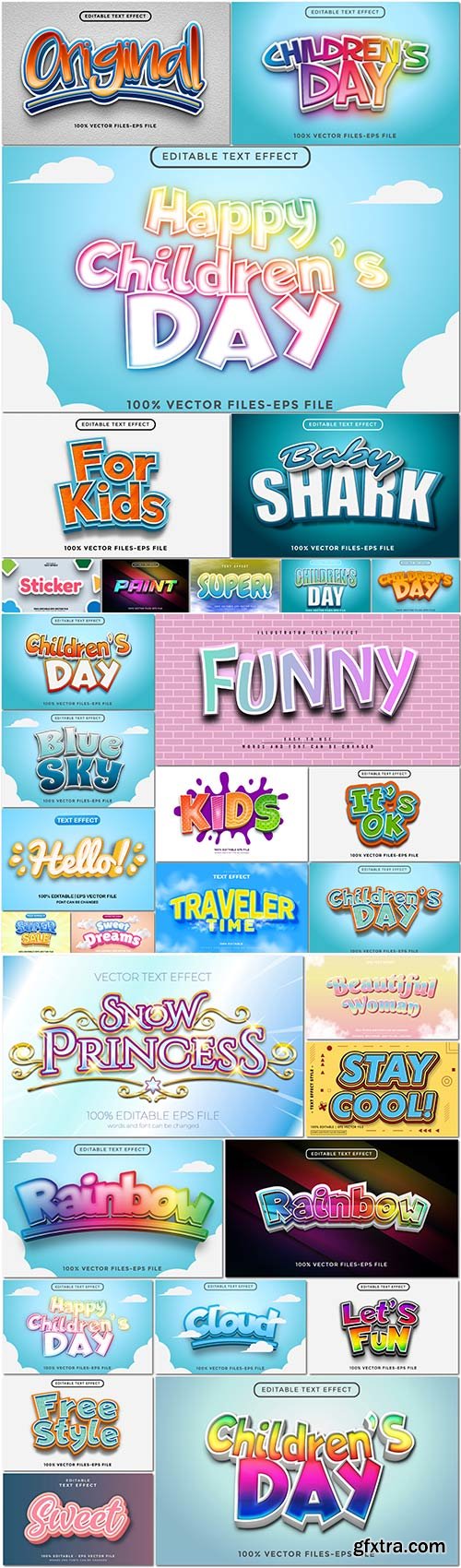 Bundle text style effect vector vol 38 Bundle text style effect vector vol 38