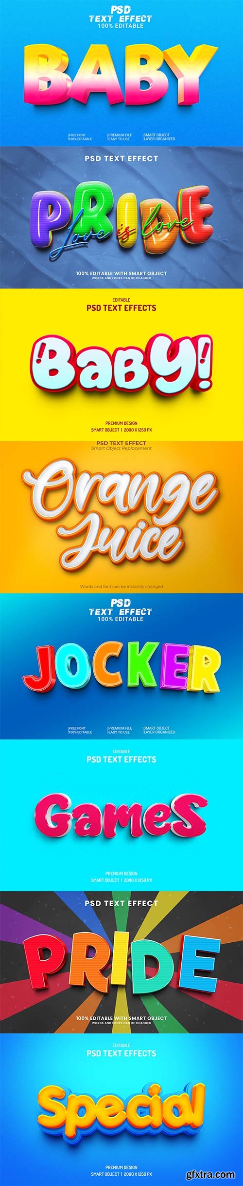Psd text effect set vol 637 Psd text effect set vol 637