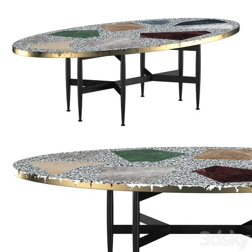 '3dsky Pro - Gold Beam Dining Table' '3dsky Pro - Gold Beam Dining Table'