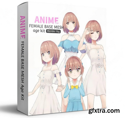 CGTrader - Anime Female Base Mesh Age Kit v1.1